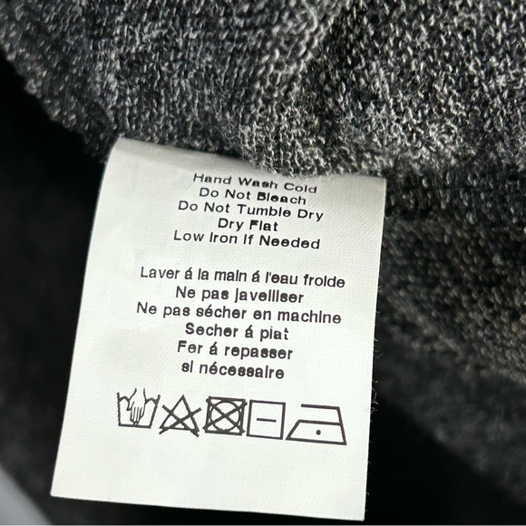 Lush NWT Twist Front Wrap Long Sleeve Charcoal Sweater Midi Soft Dress Sz L - Picture 6 of 10